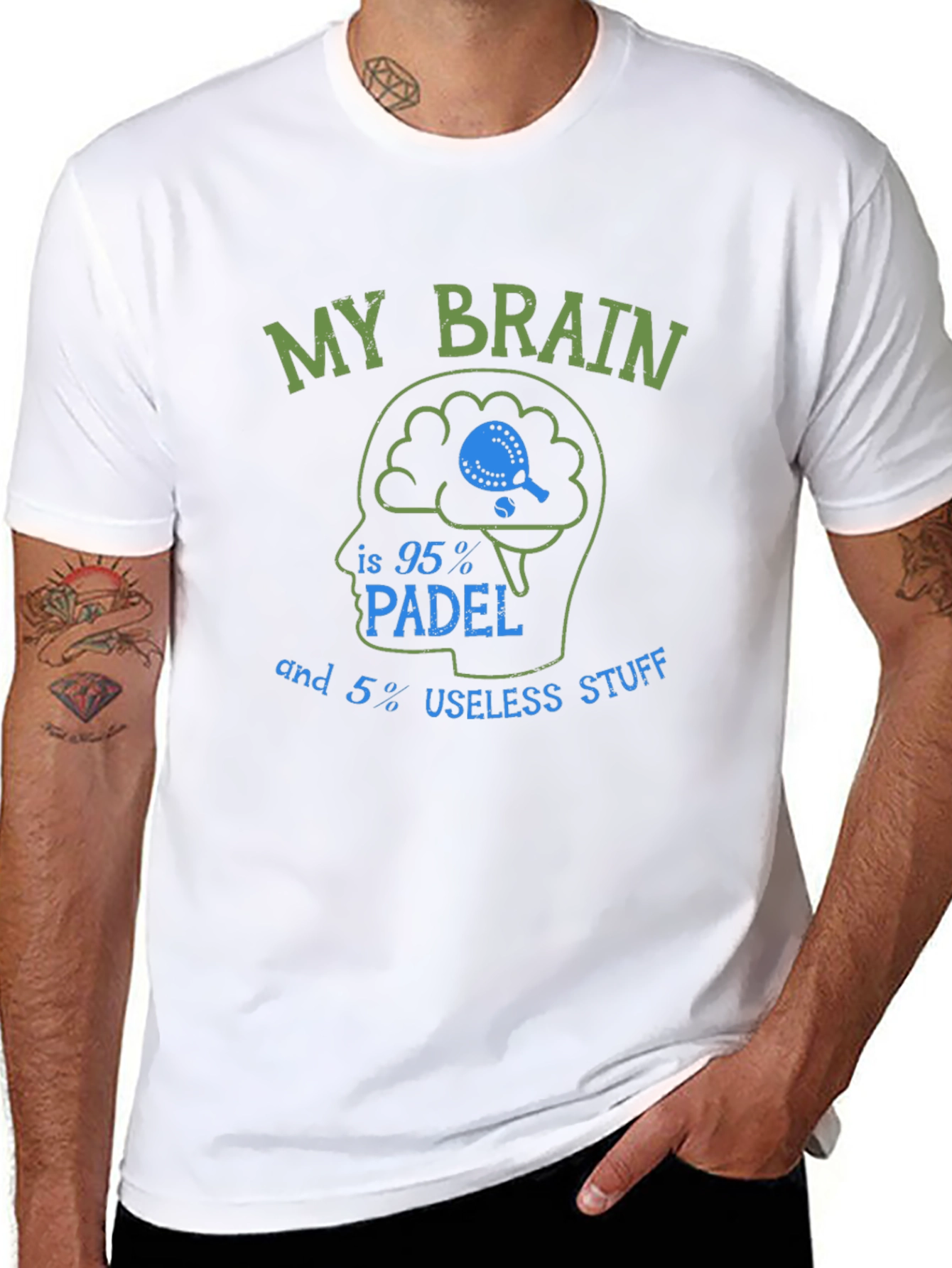 Padel Brain T-Shirt - Funny Sports Tee