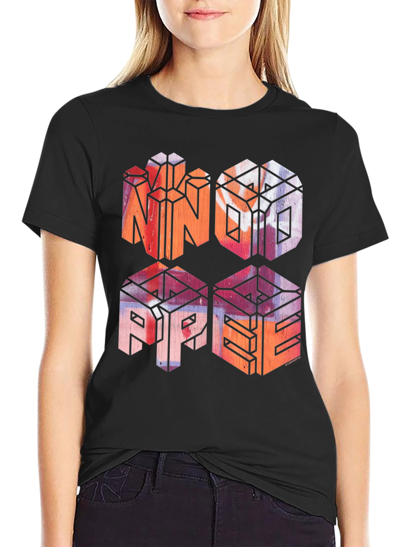 No Hope Graphic Print Black T-Shirt