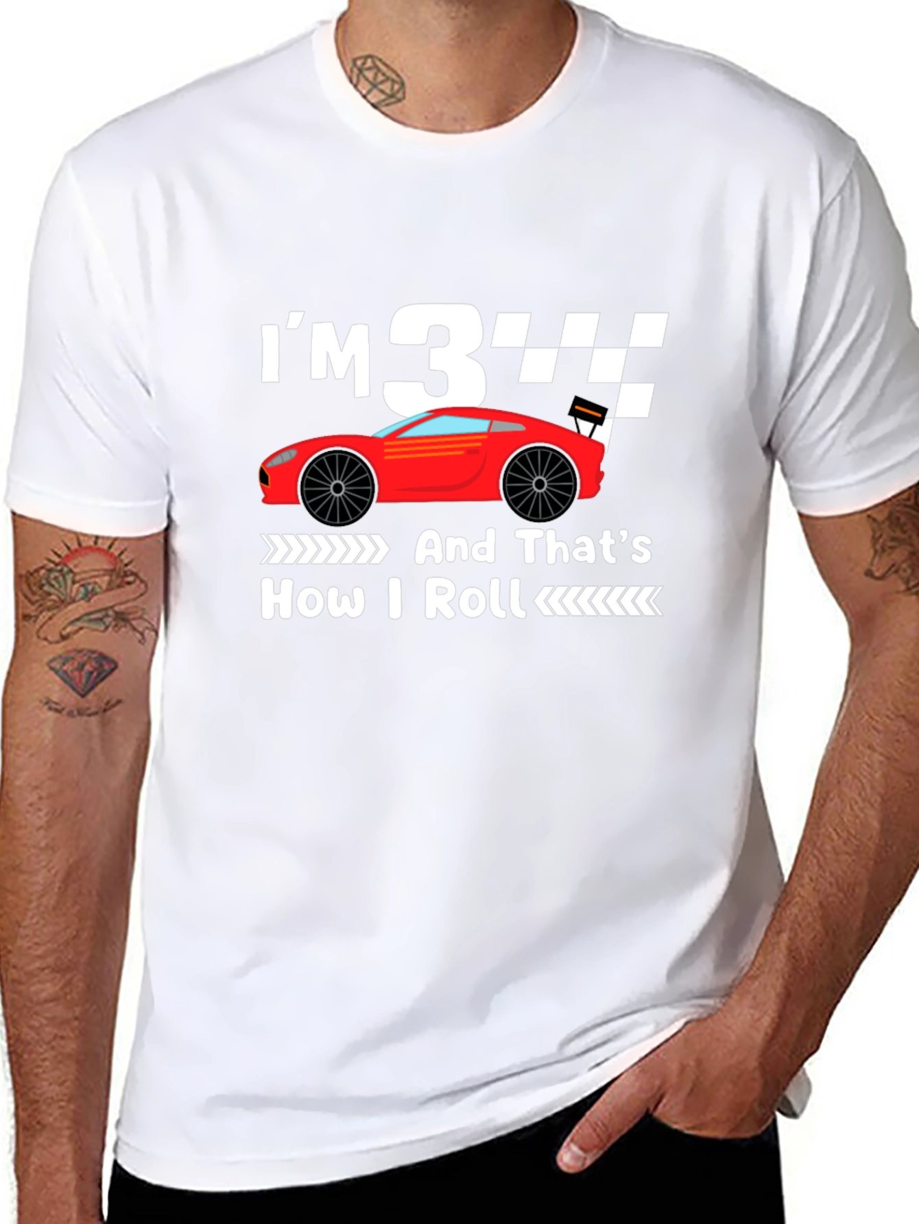 Im 3 And Thats How I Roll Birthday T-Shirt