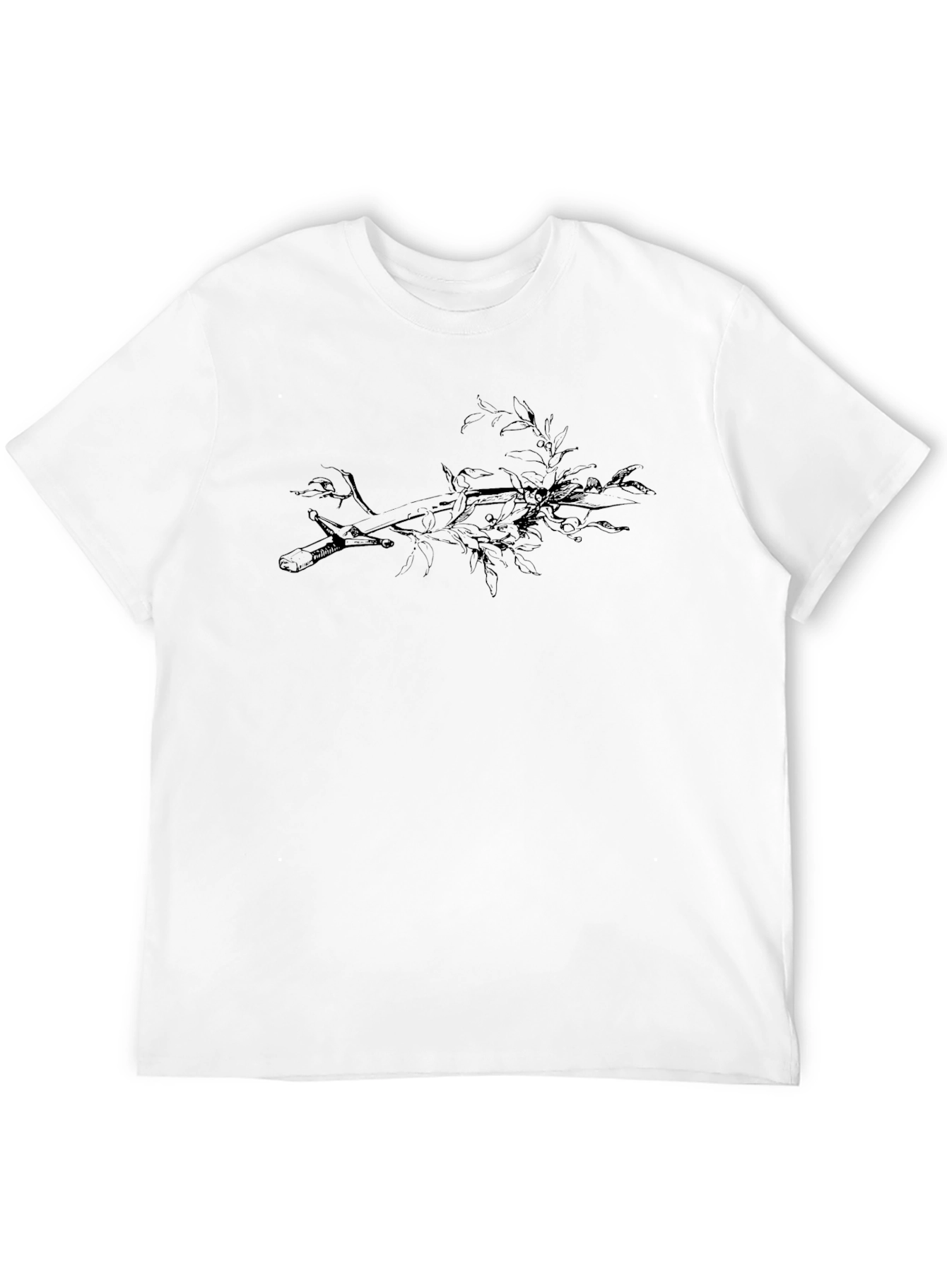 Bird on Branch Graphic Tee - Black