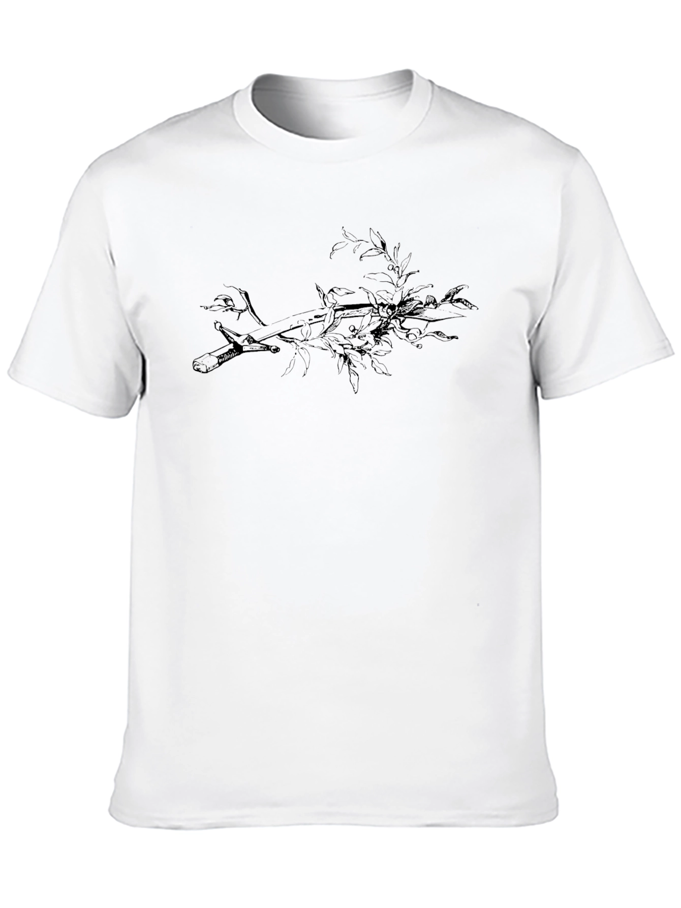 Bird on Branch Graphic Tee - Black