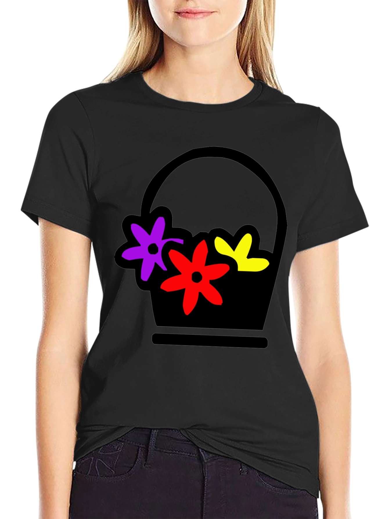 Floral Basket Graphic Tee
