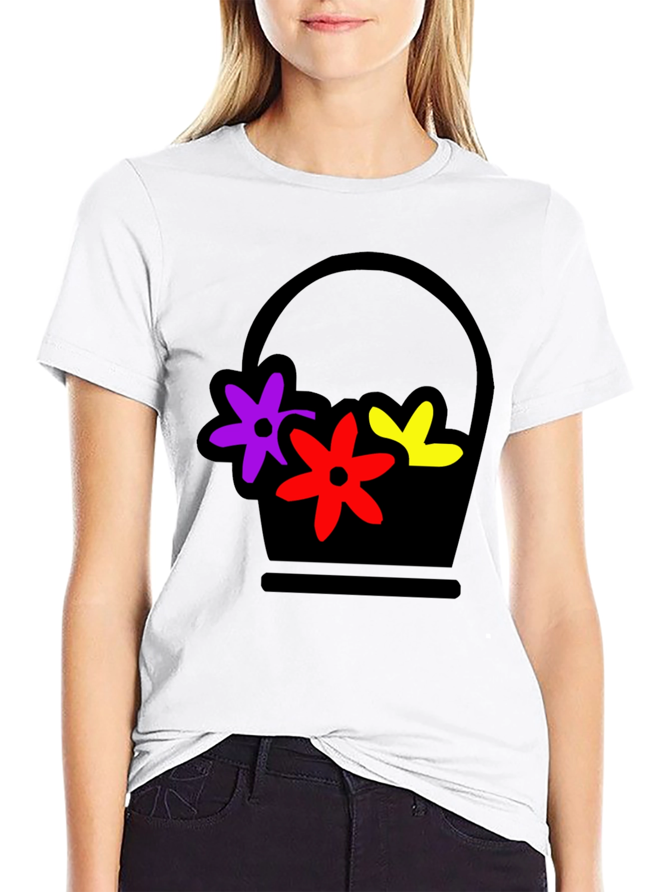 Floral Basket Graphic Tee