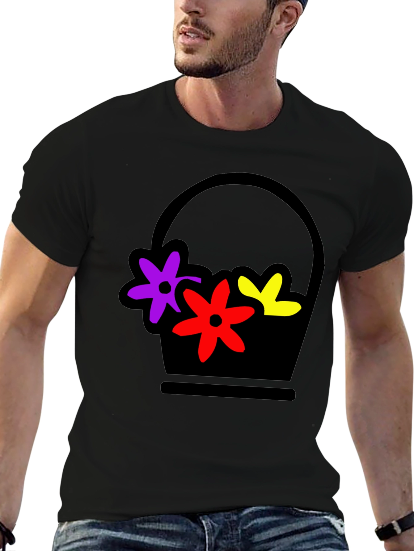 Floral Basket Graphic Tee