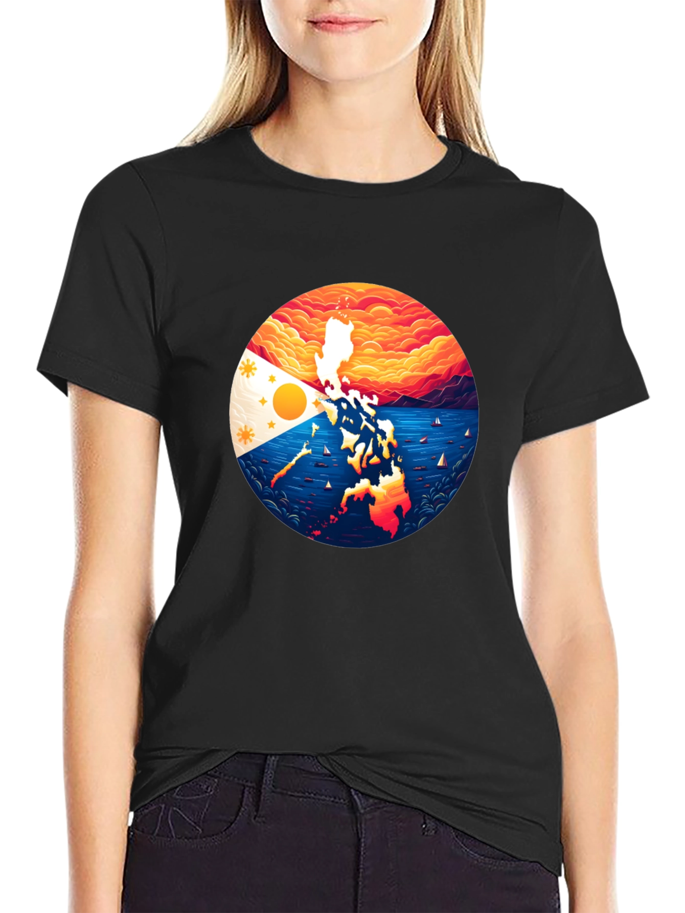 Philippine Flag Graphic T-Shirt