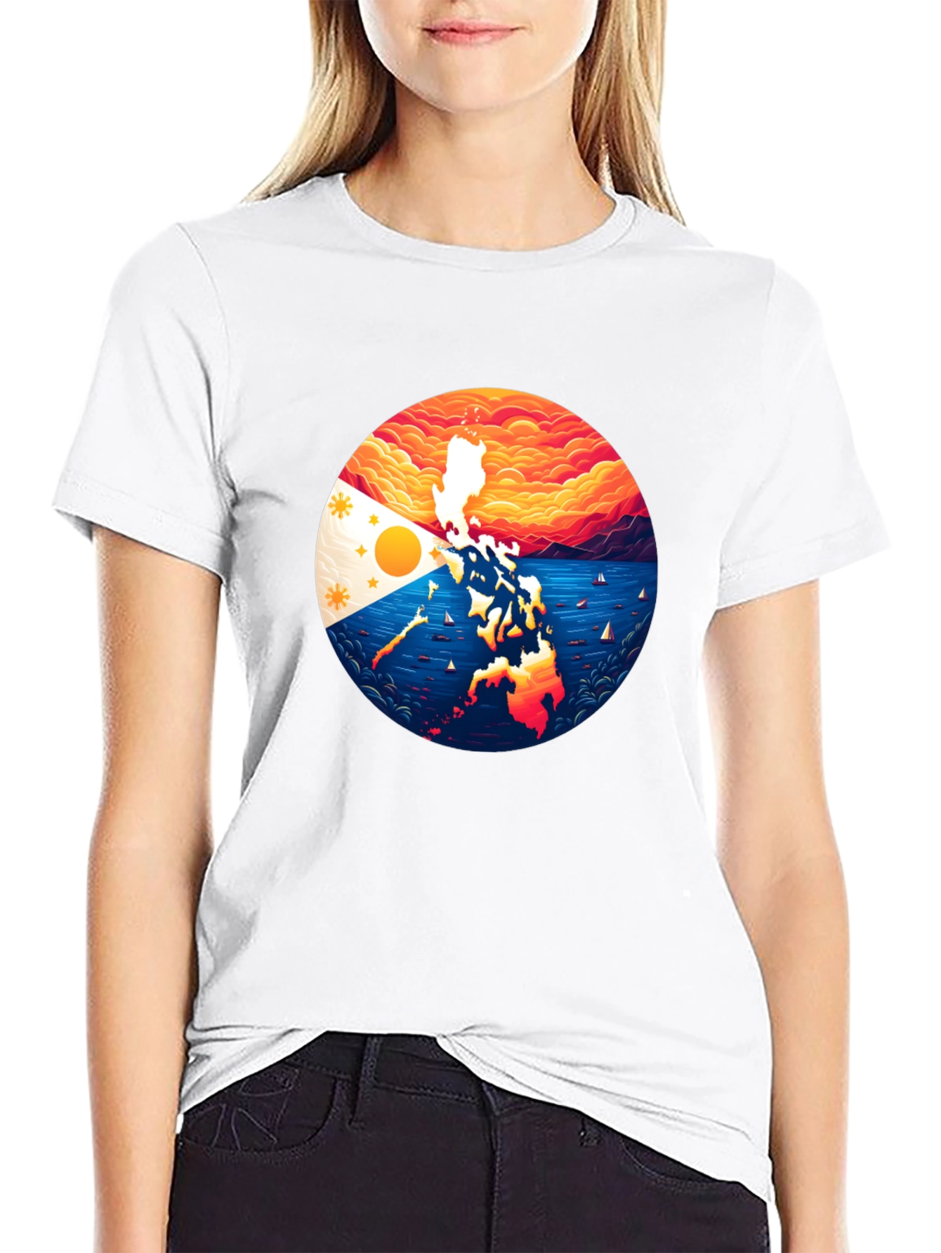 Philippine Flag Graphic T-Shirt