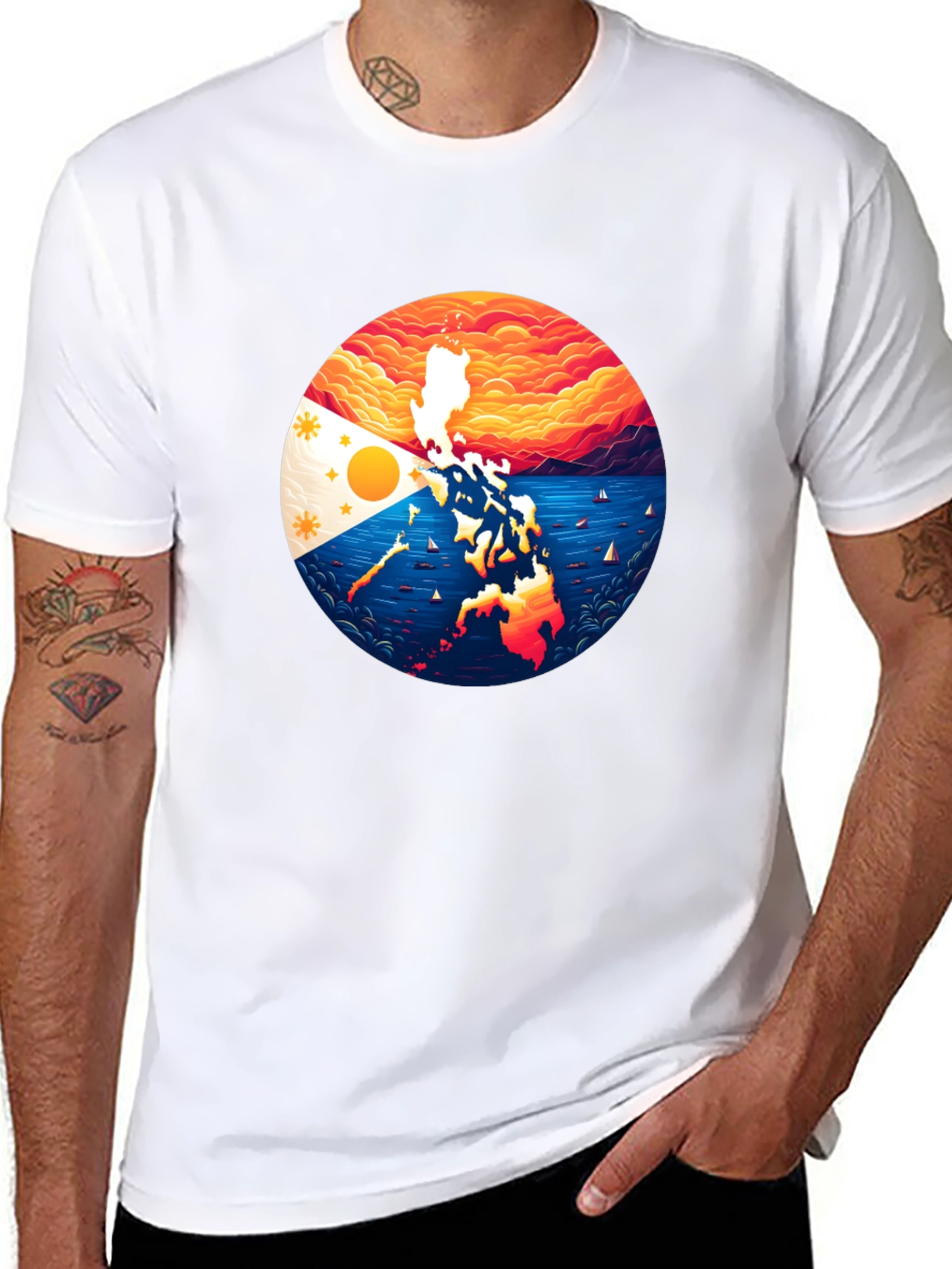 Philippine Flag Graphic T-Shirt