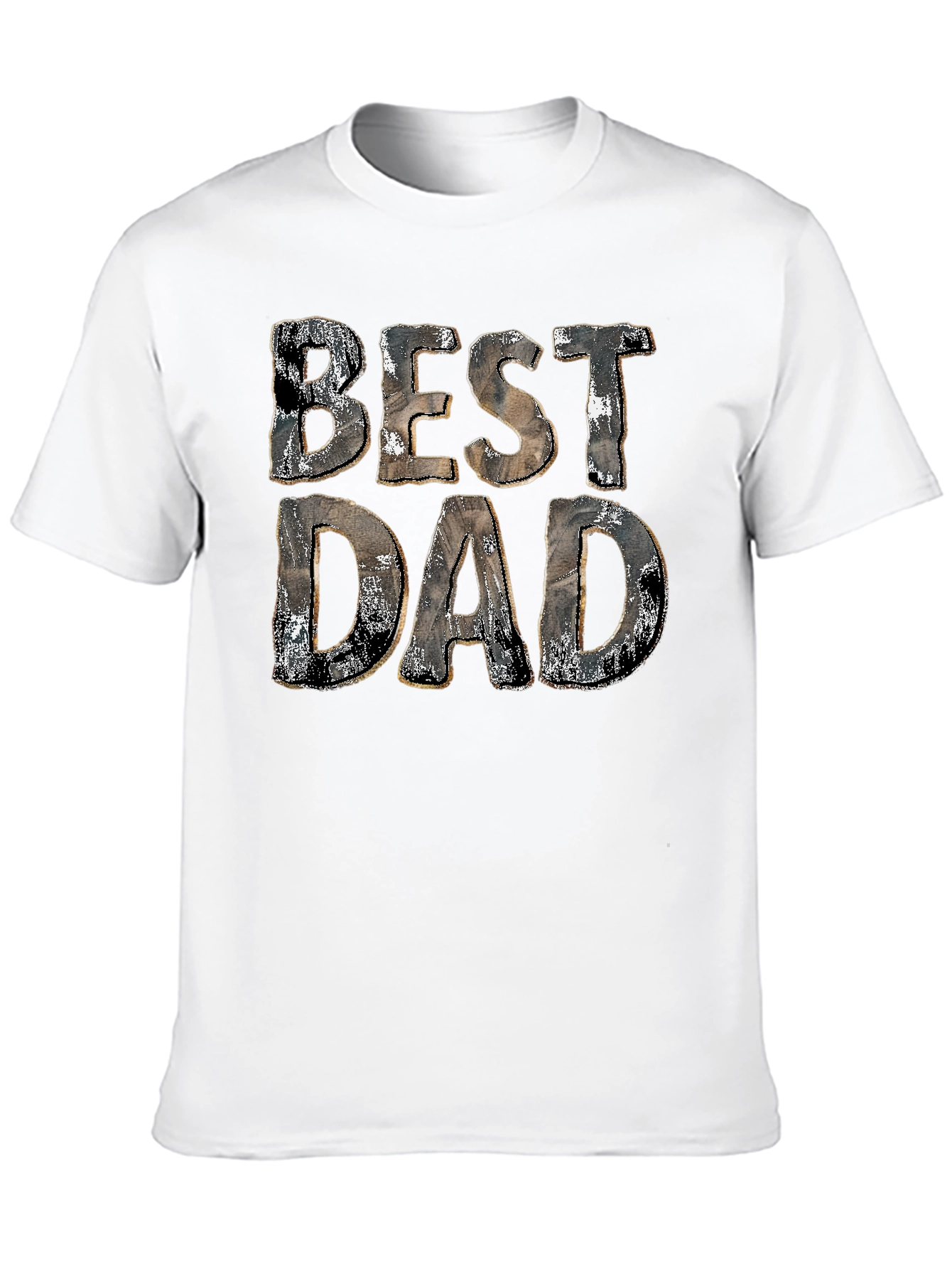 Best Dad Graphic Print Black Cotton T-Shirt