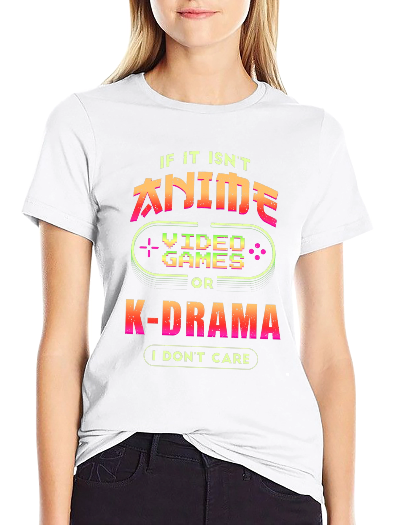 Anime Video Game K-Drama Black T-Shirt