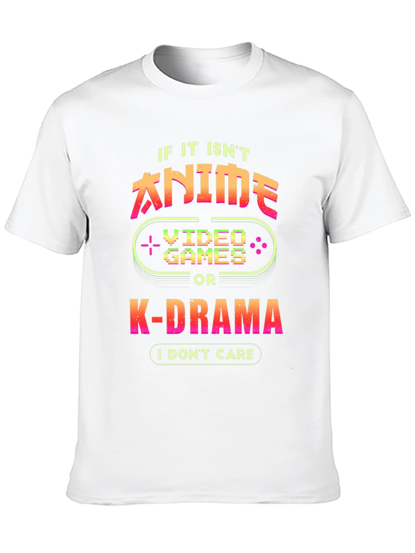 Anime Video Game K-Drama Black T-Shirt