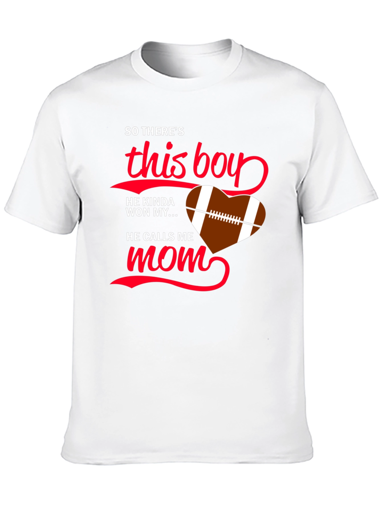 Football Mom T-Shirt - This Boy Won My Heart
