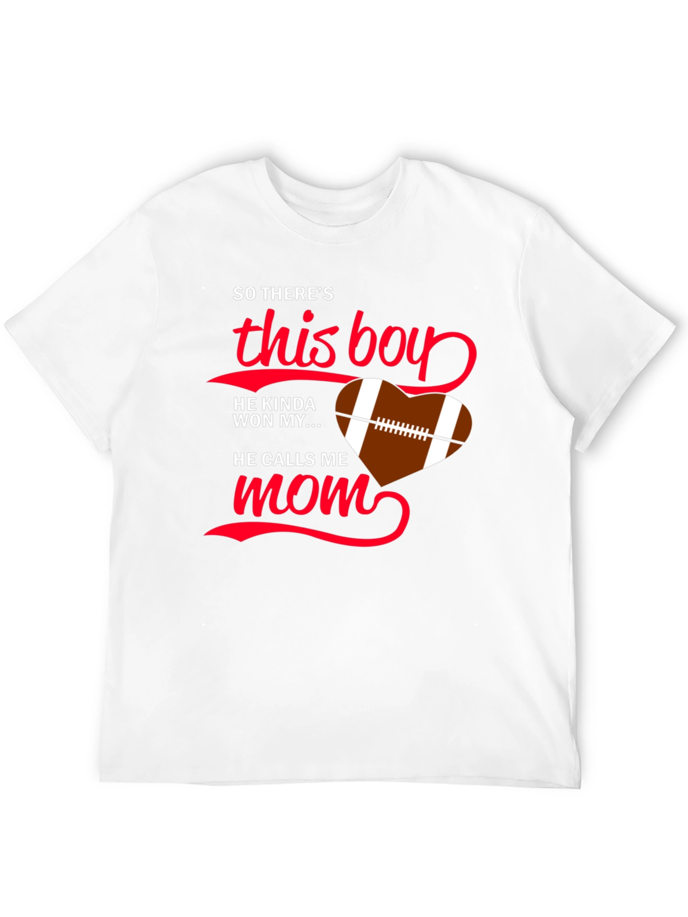 Football Mom T-Shirt - This Boy Won My Heart