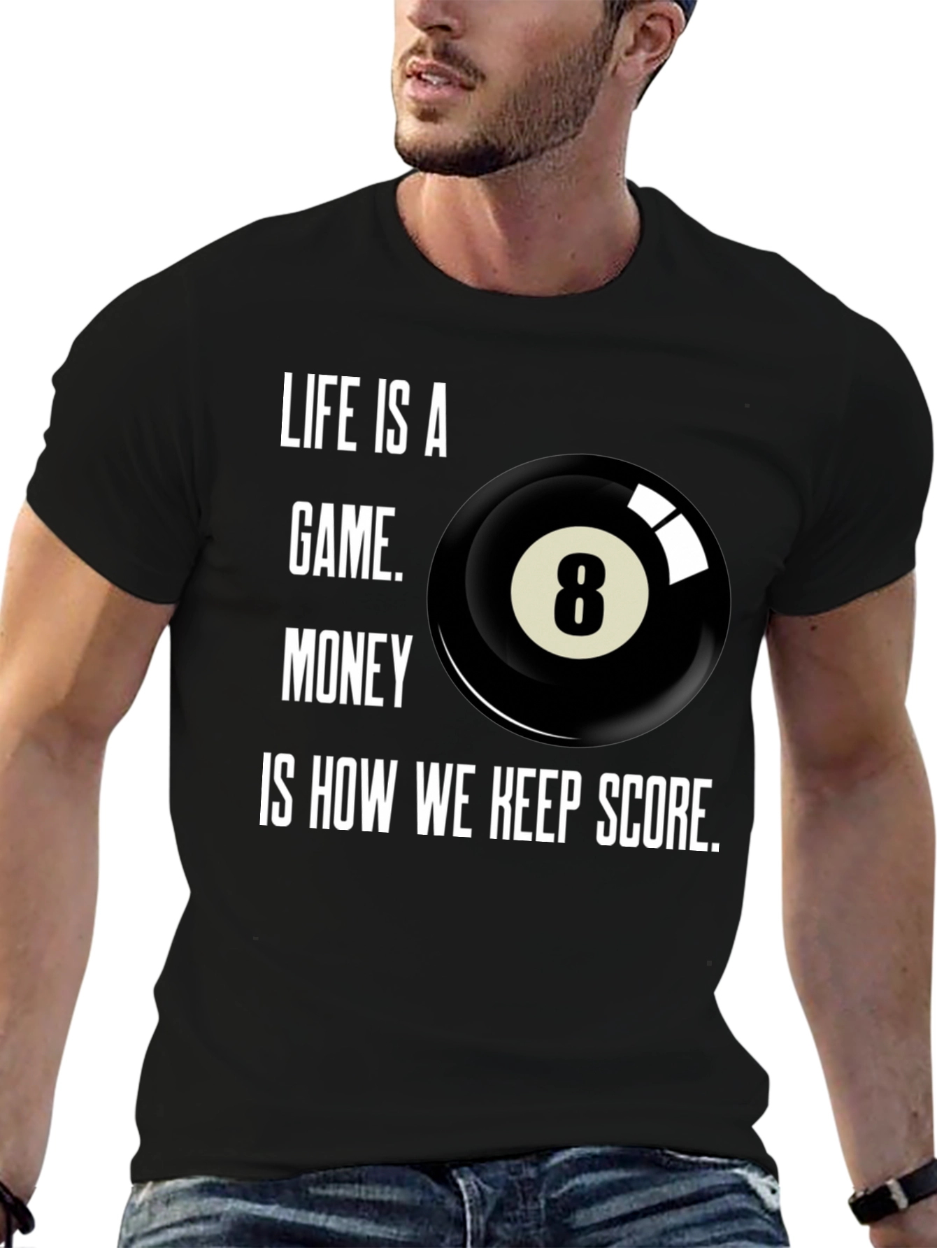 Life is a Game T-Shirt Billiards 8 Ball