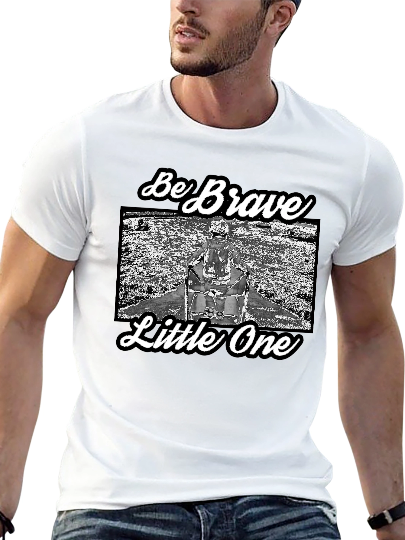 Be Brave Little One Black Graphic Tee