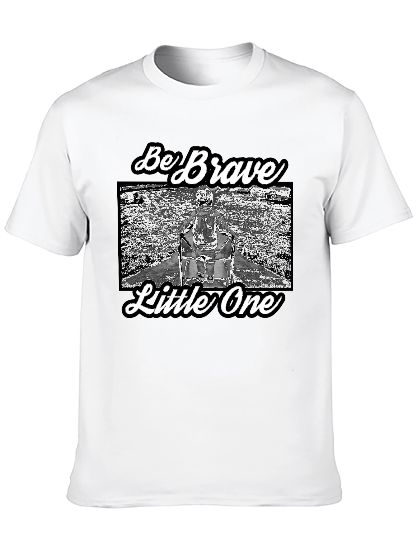 Be Brave Little One Black Graphic Tee