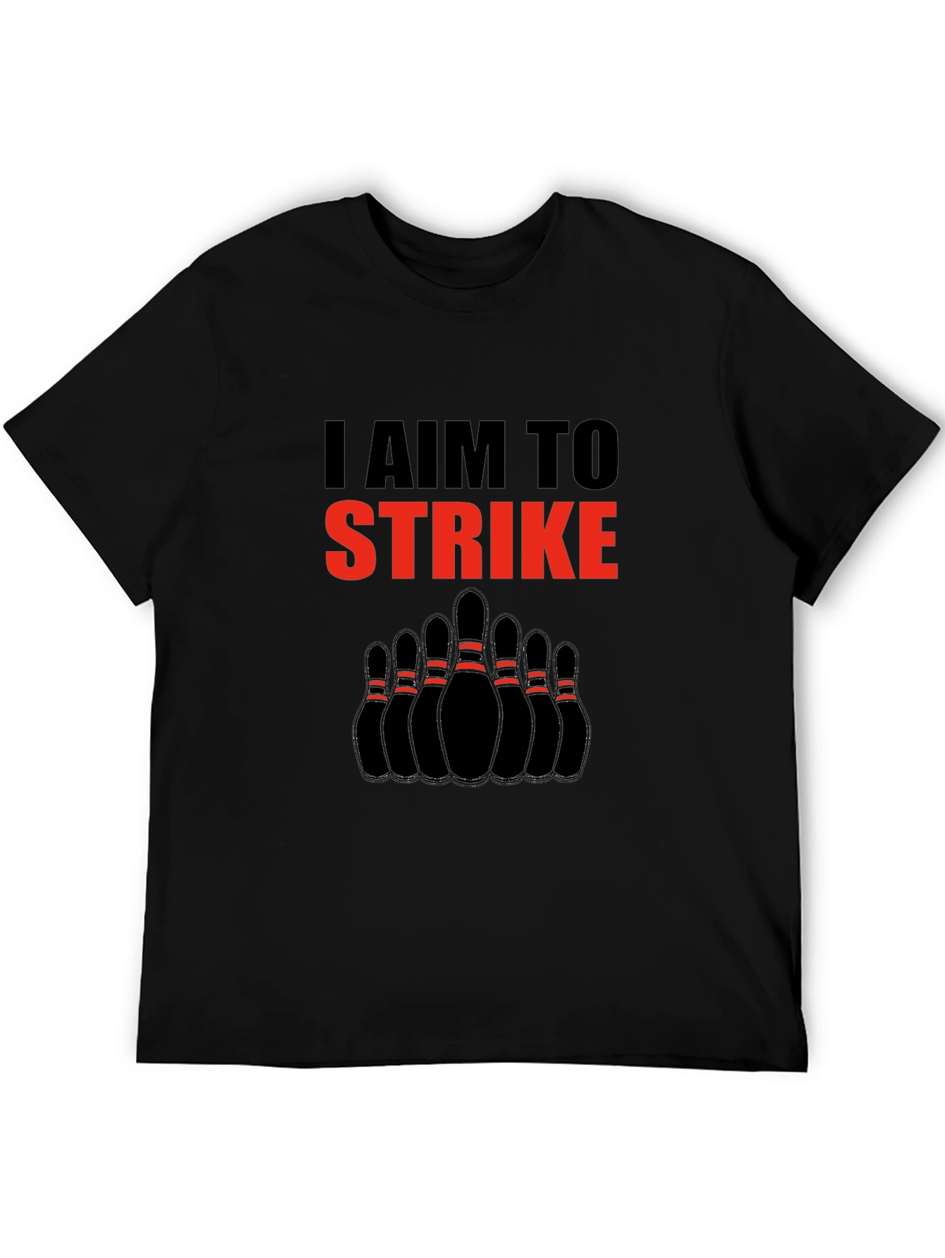 Bowling Strike Graphic Tee - Sporty Mens T-Shirt