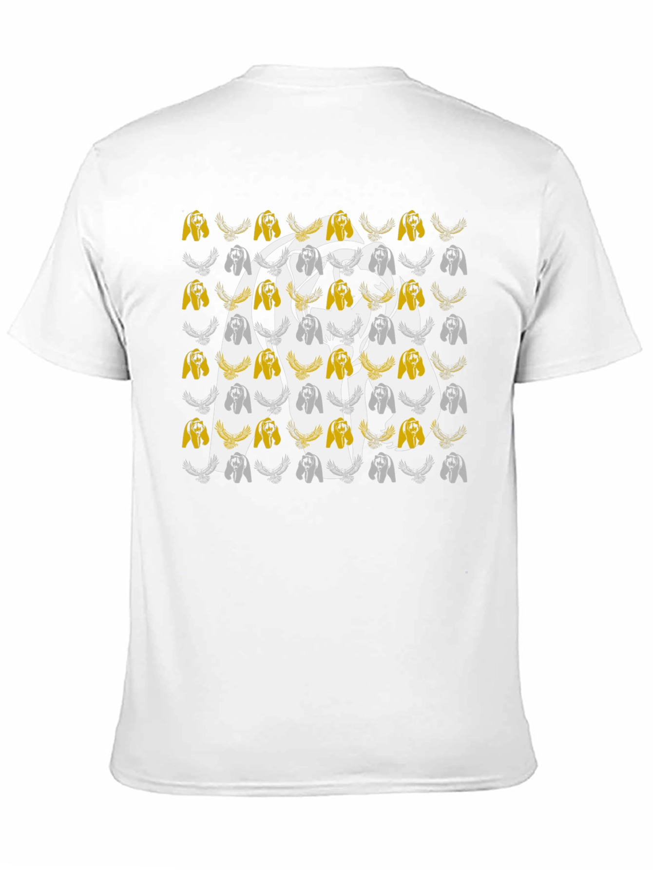 Abstract Bear Graphic Tee - Black