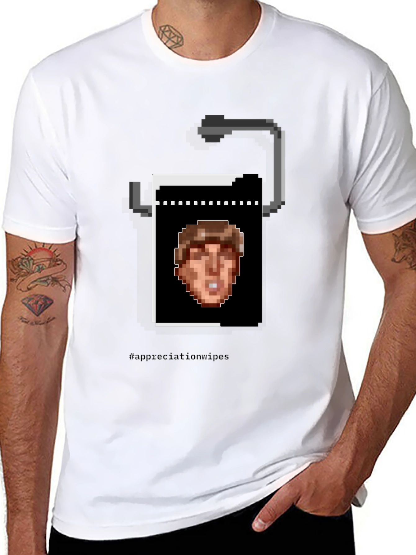 Pixel Art Toilet Paper T-Shirt
