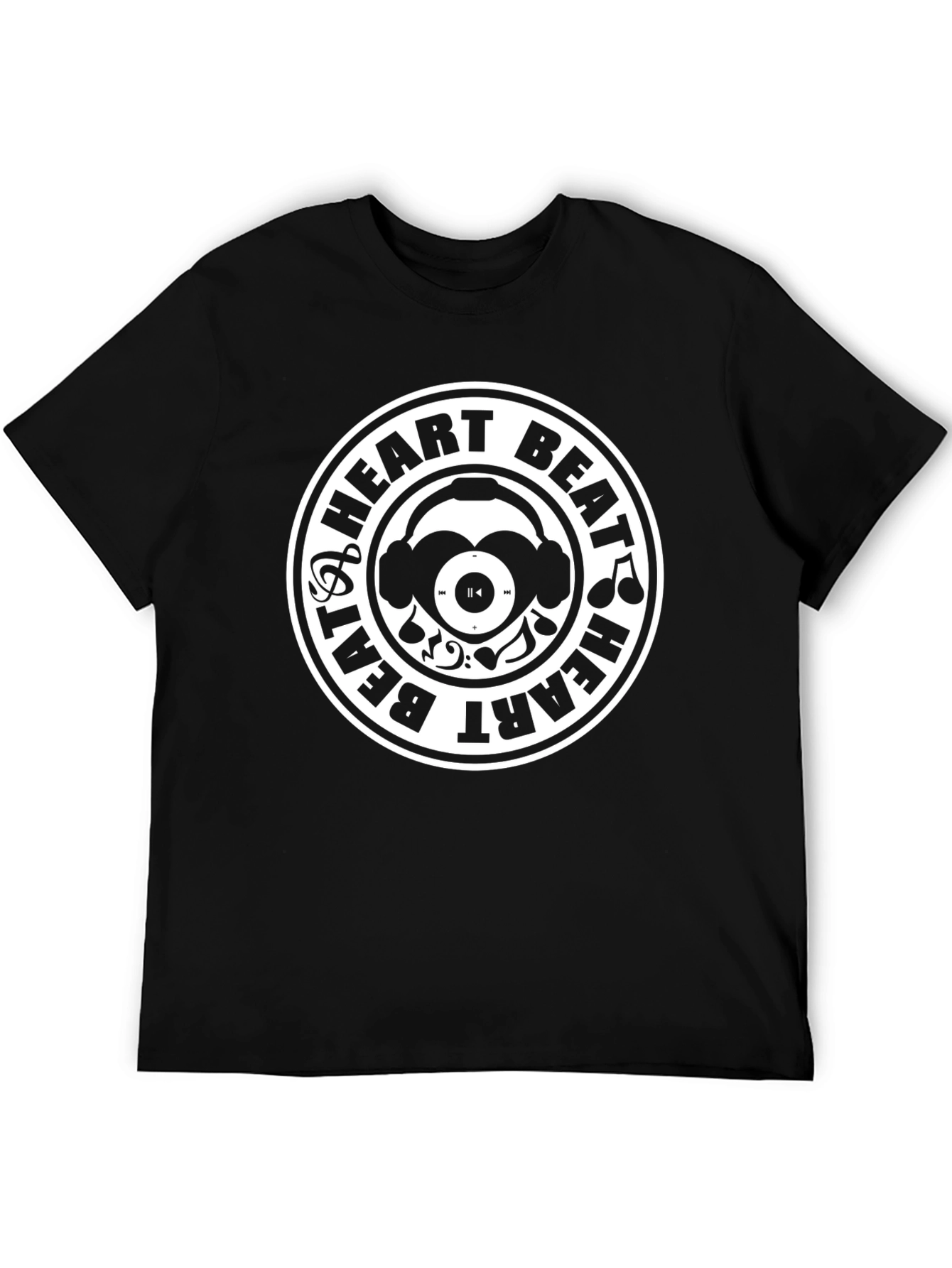 Heart Beat Music T-Shirt - Black