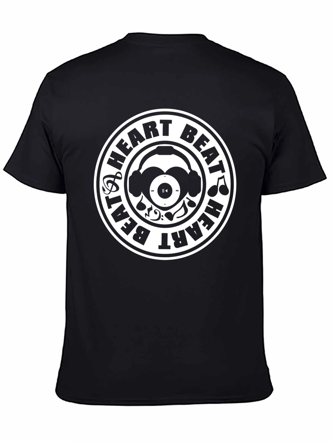 Heart Beat Music T-Shirt - Black