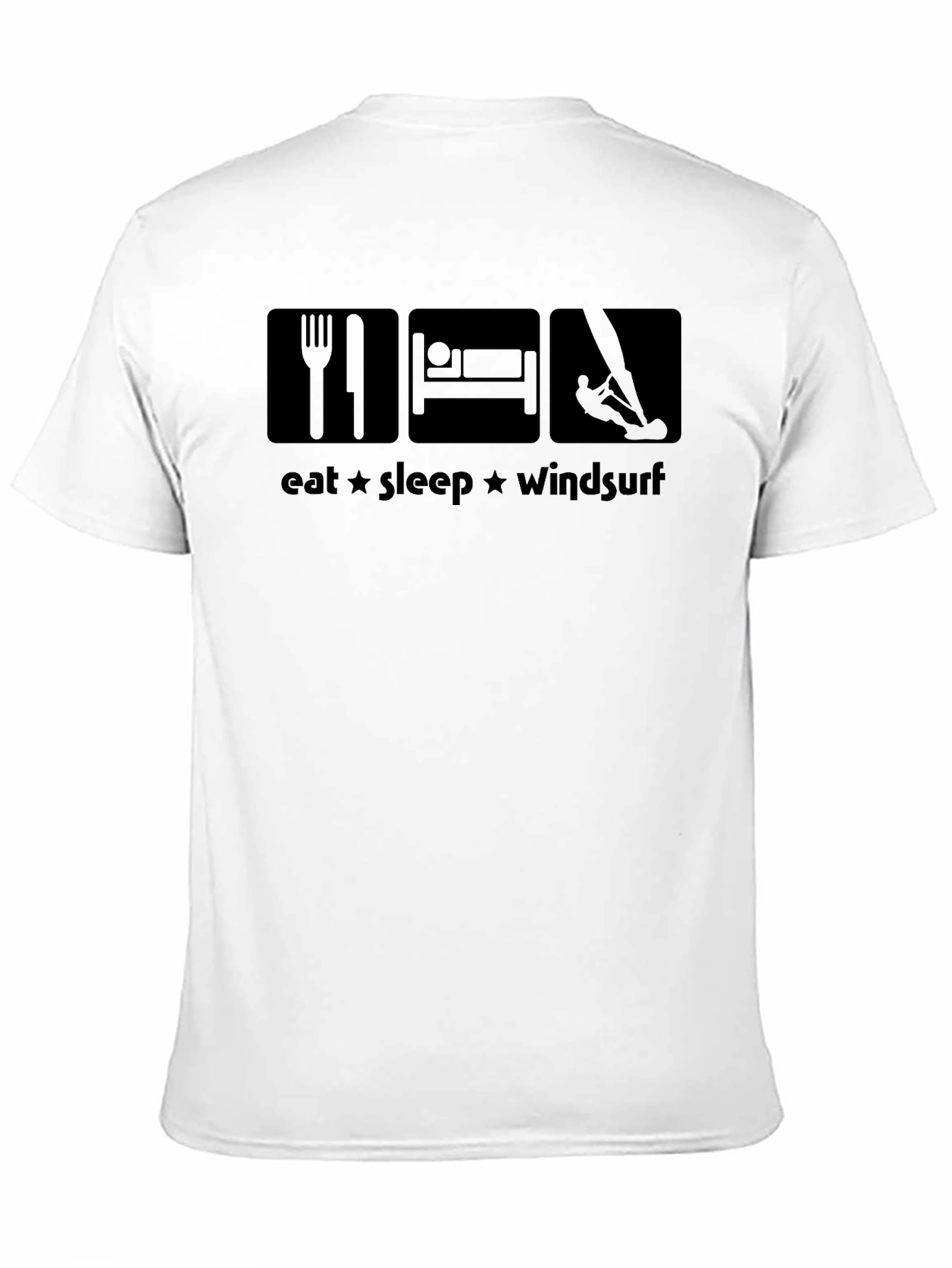 Eat Sleep Windsurf Black T-Shirt