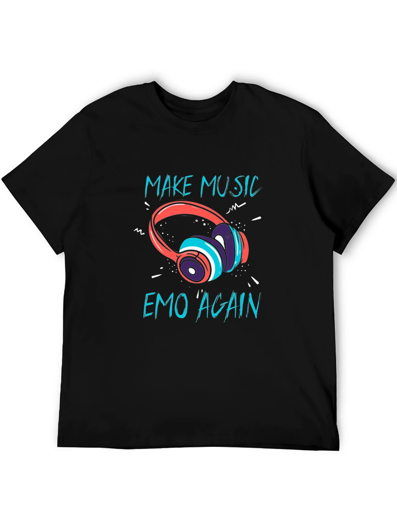 Make Music Emo Again Graphic T-Shirt - Black