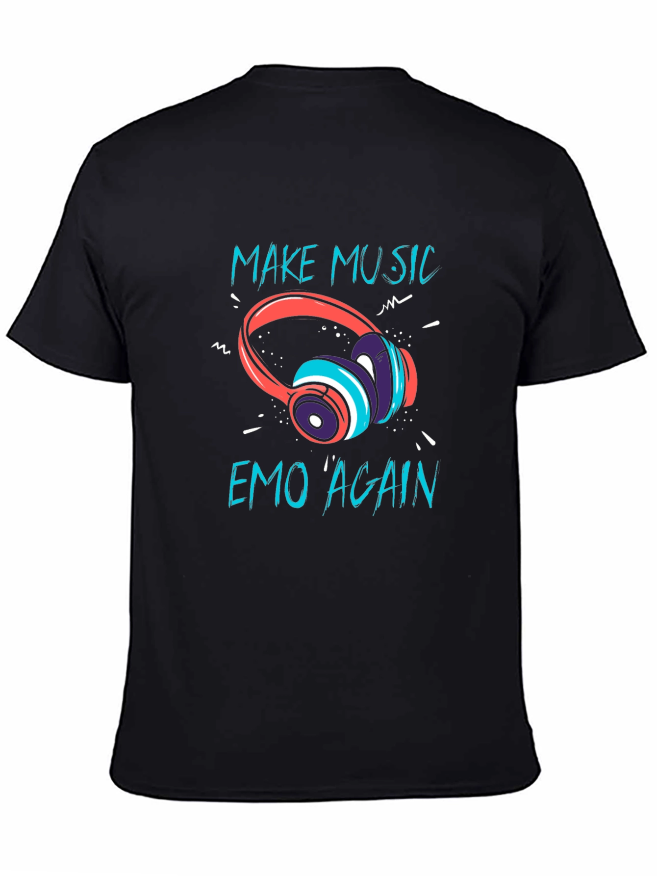 Make Music Emo Again Graphic T-Shirt - Black