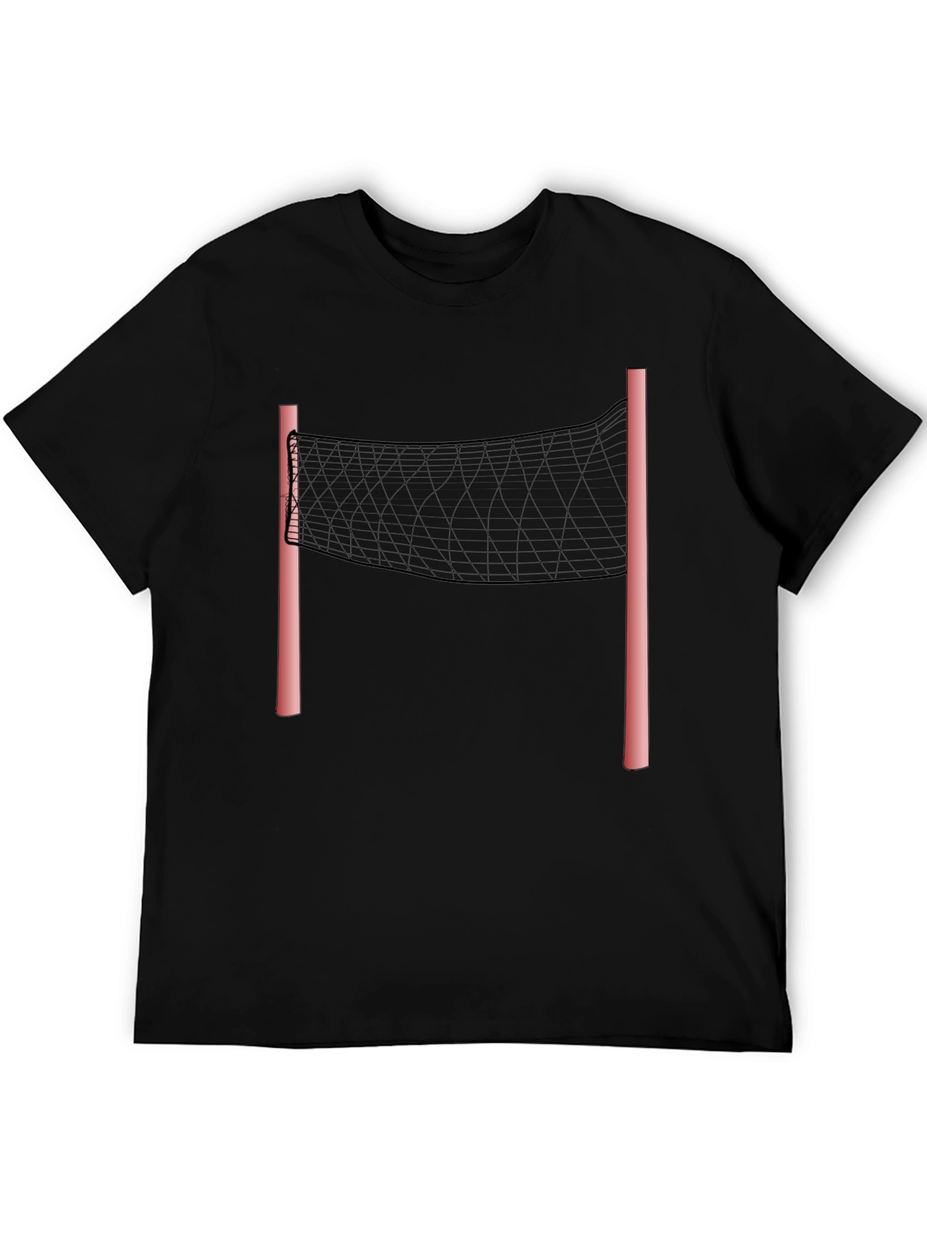 Volleyball Net Graphic Tee - Black