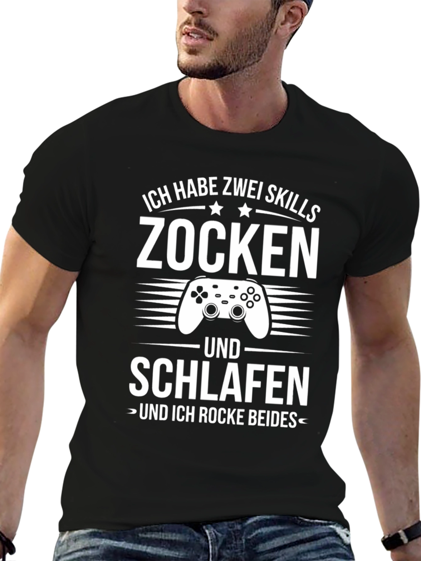 Gamer Skills T-Shirt: Play & Sleep - Rock Both!