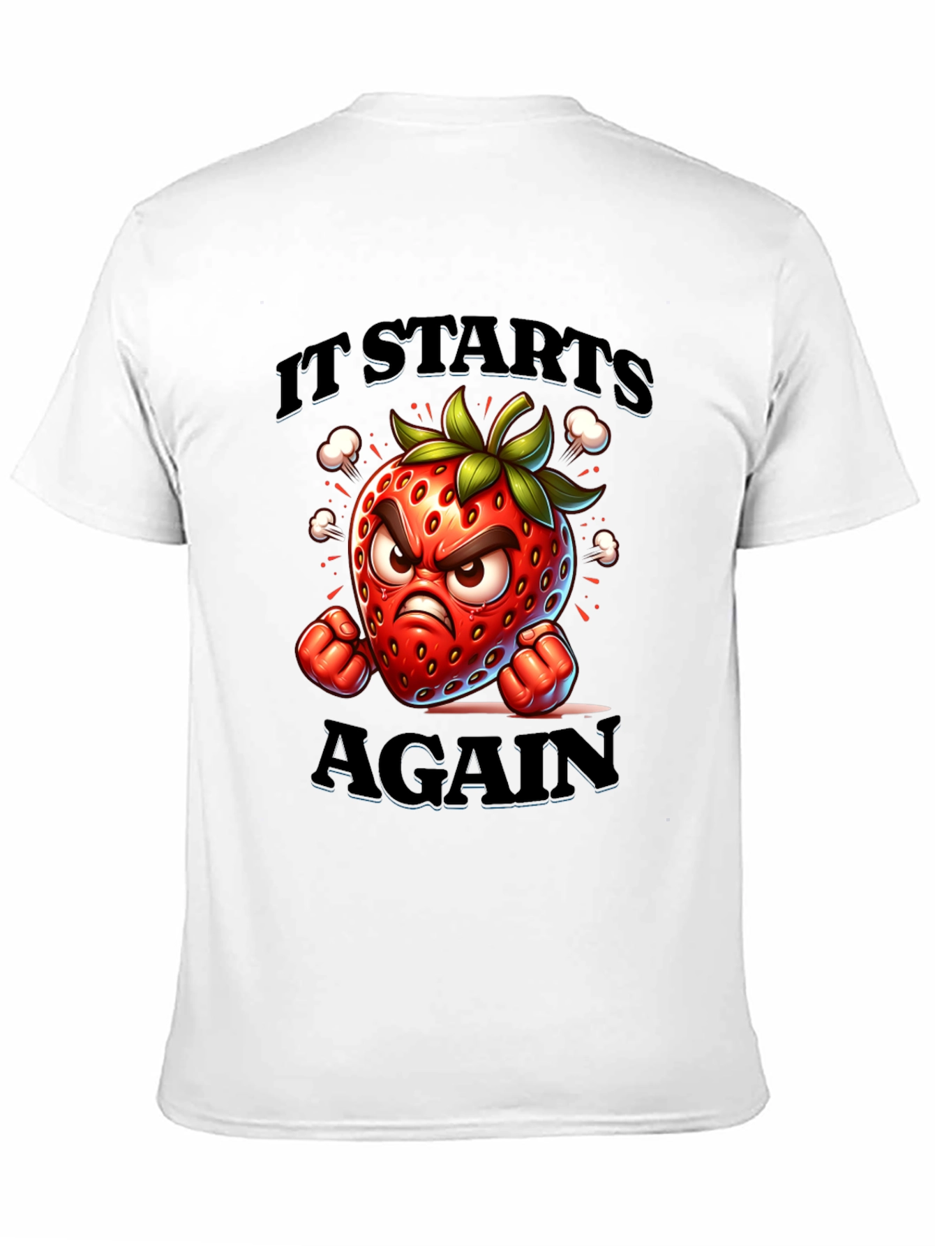 Angry Strawberry Graphic Tee - It Starts Again