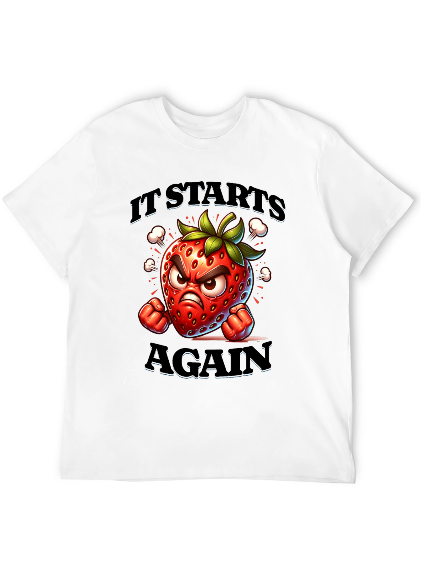 Angry Strawberry Graphic Tee - It Starts Again