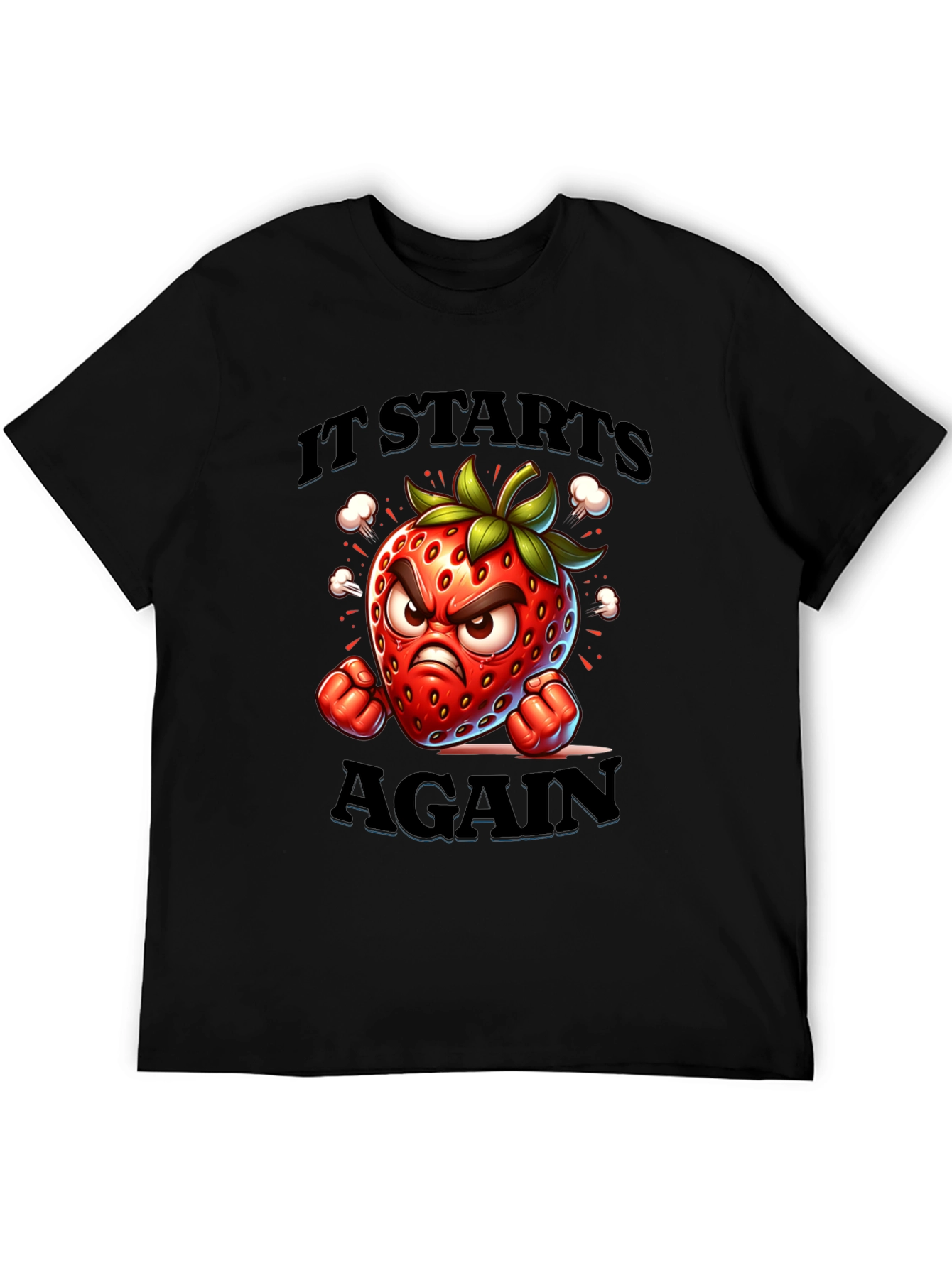 Angry Strawberry Graphic Tee - It Starts Again