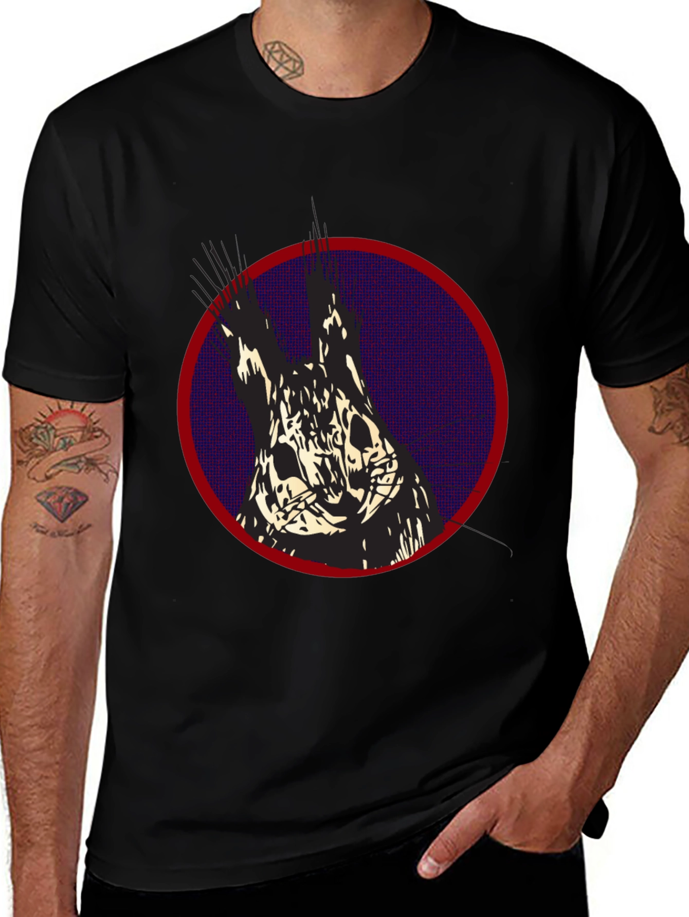 Graphic Print T-Shirt: Abstract Animal Design