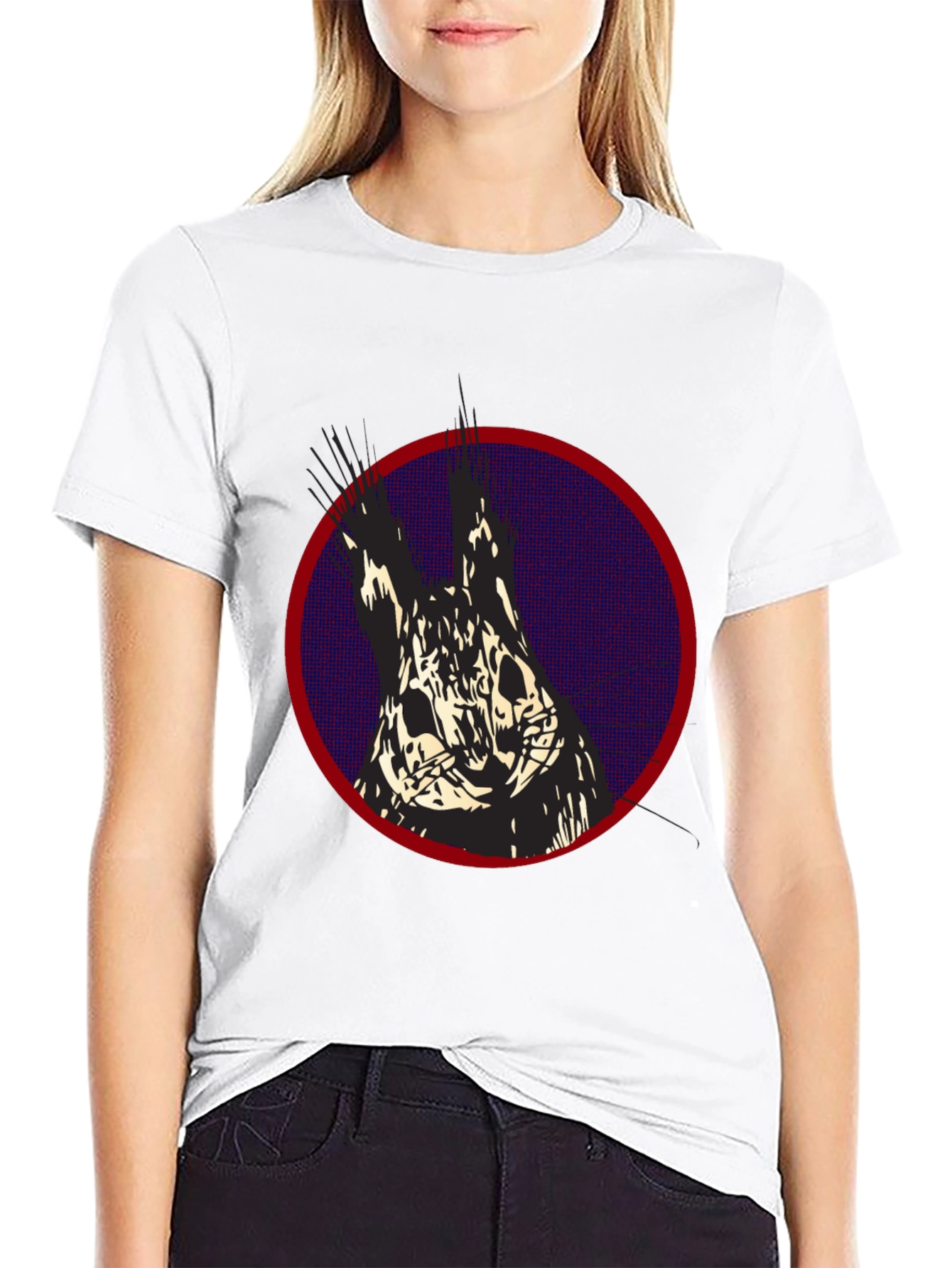 Graphic Print T-Shirt: Abstract Animal Design