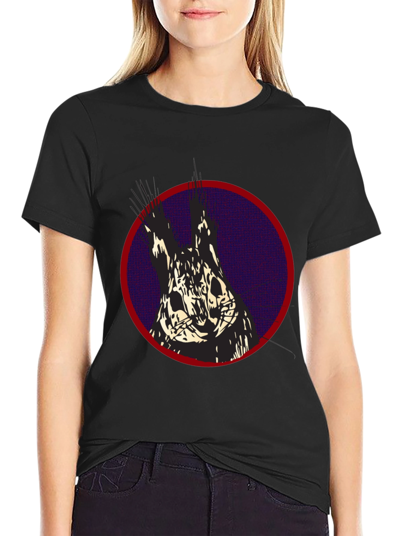 Graphic Print T-Shirt: Abstract Animal Design