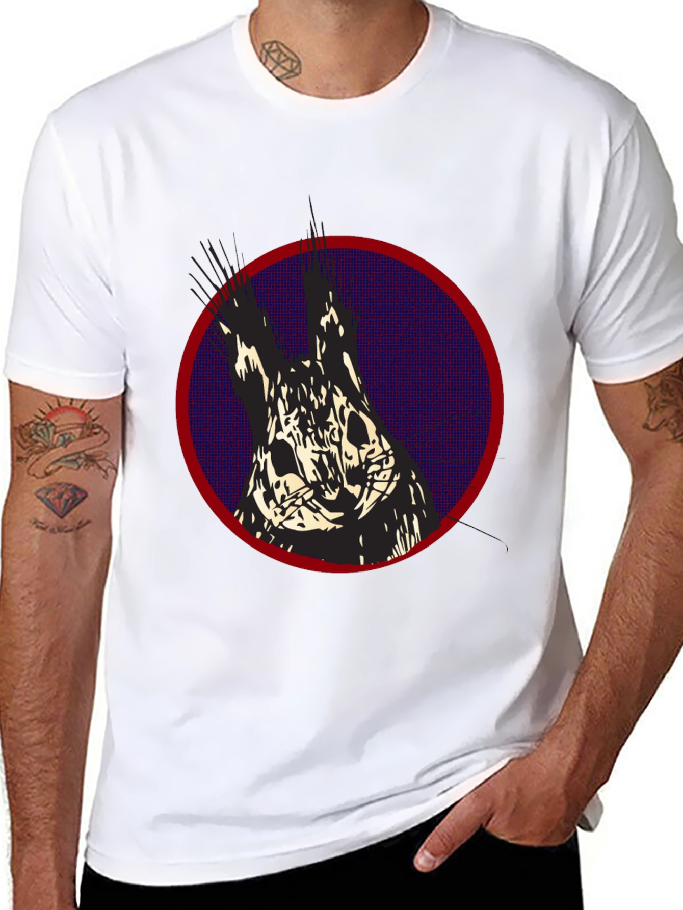 Graphic Print T-Shirt: Abstract Animal Design