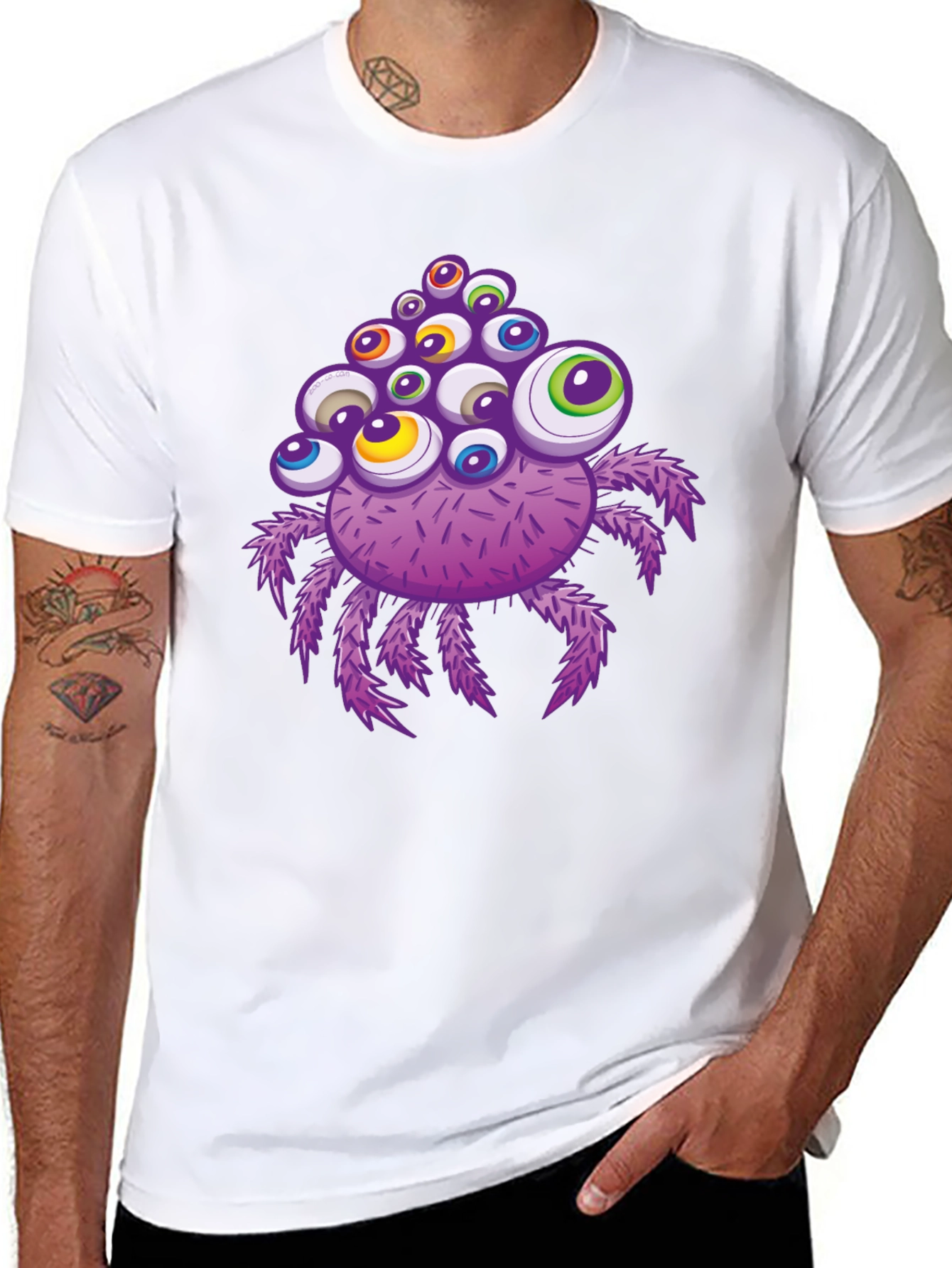 Eye-Catching Spider Graphic T-Shirt