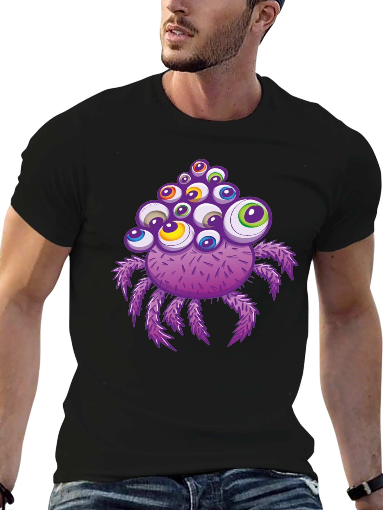 Eye-Catching Spider Graphic T-Shirt