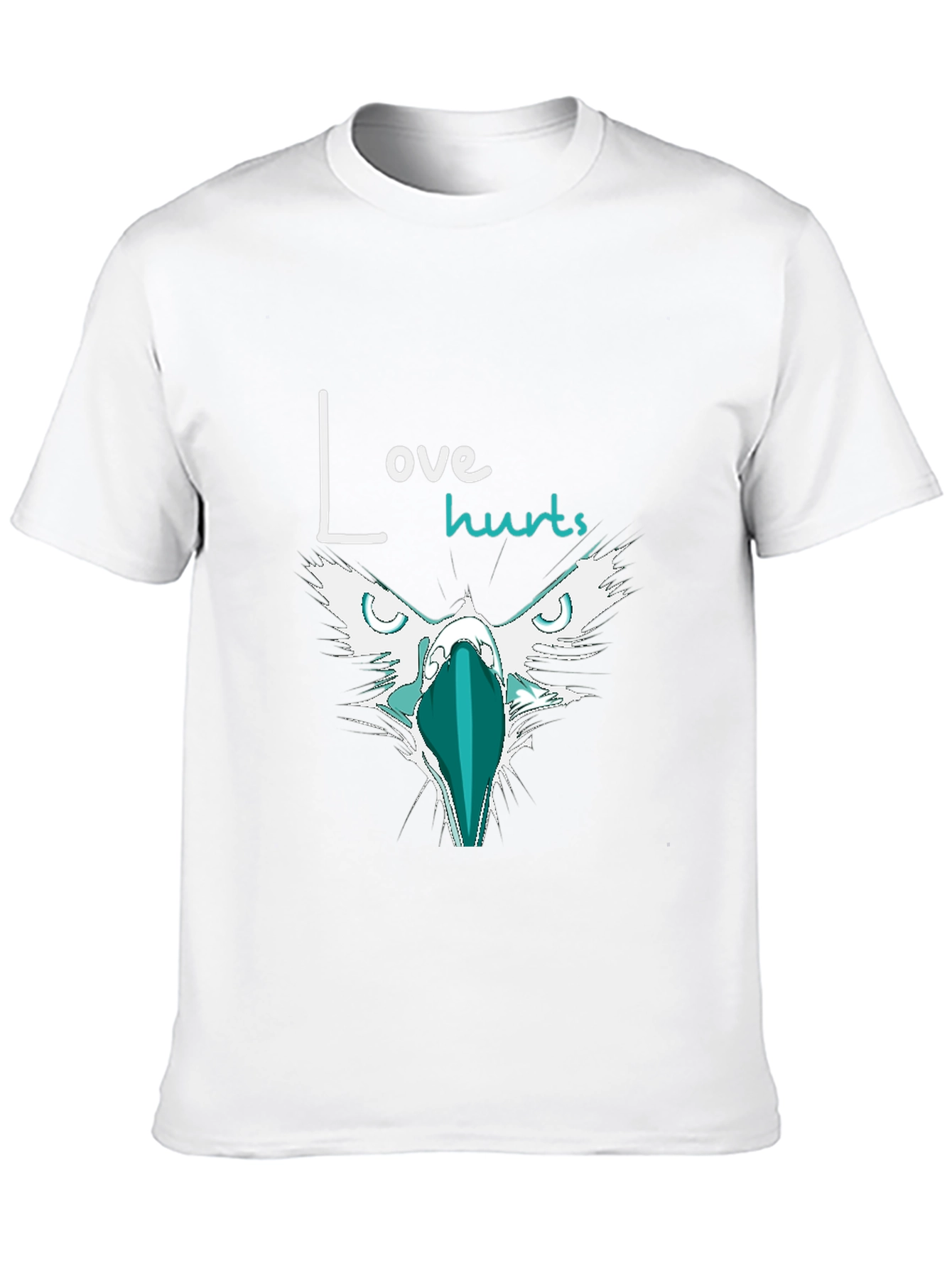Love Hurts Graphic Print Black T-Shirt