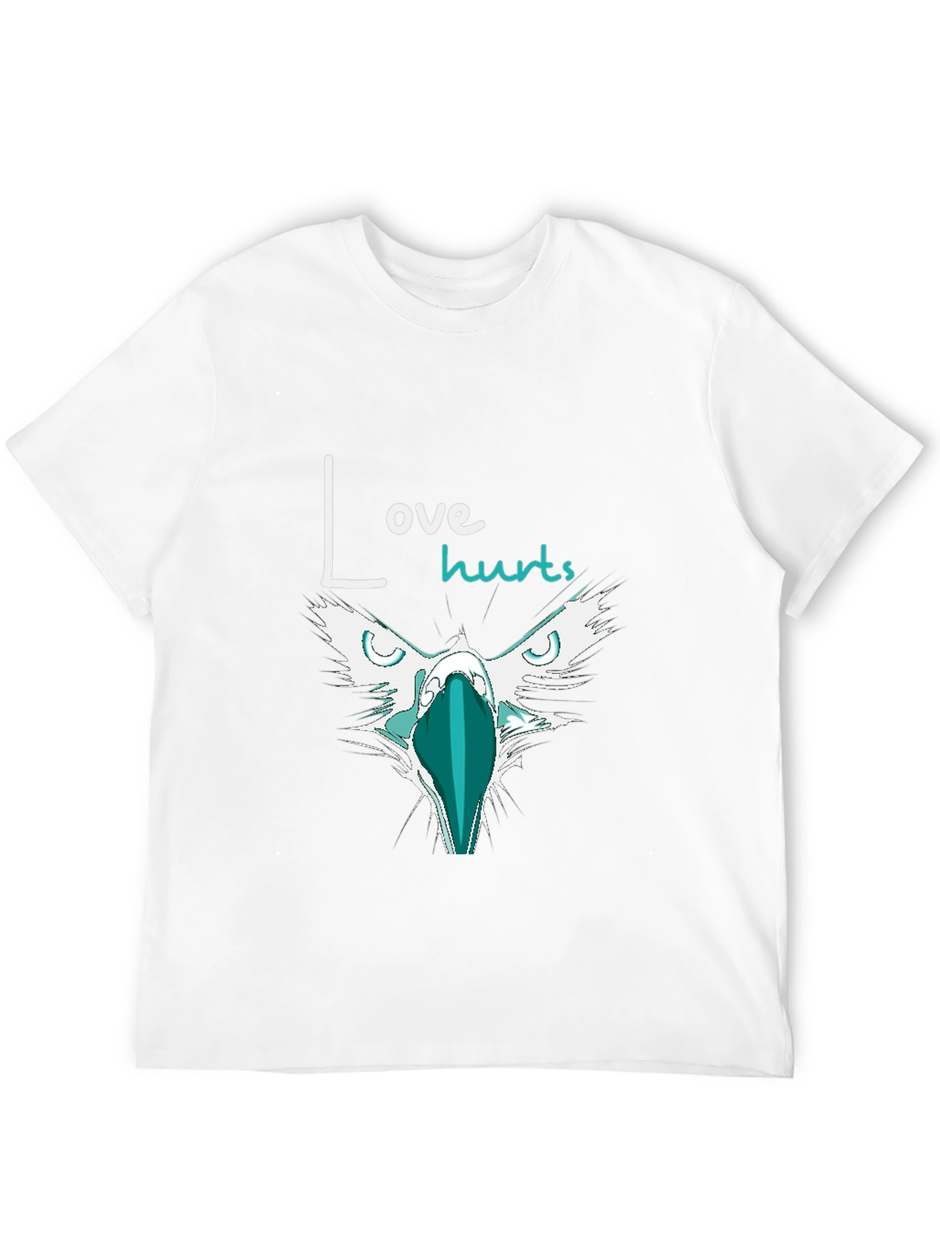 Love Hurts Graphic Print Black T-Shirt