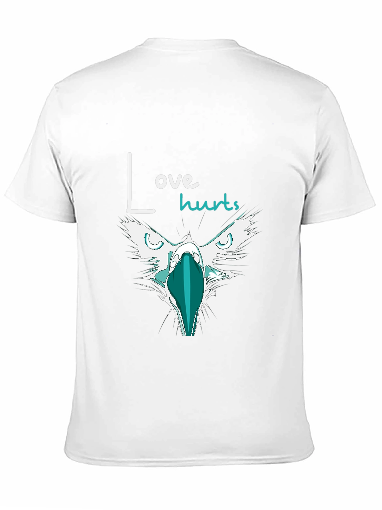 Love Hurts Graphic Print Black T-Shirt