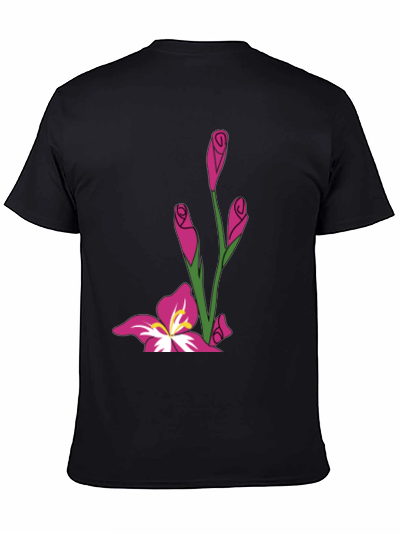 Floral Graphic Black Tee