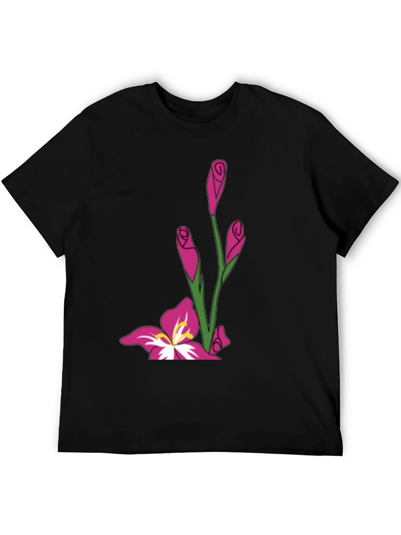 Floral Graphic Black Tee