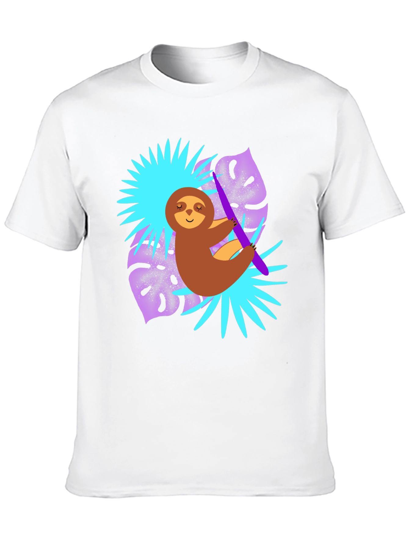 Sloth Graphic Tee - Tropical Vibe