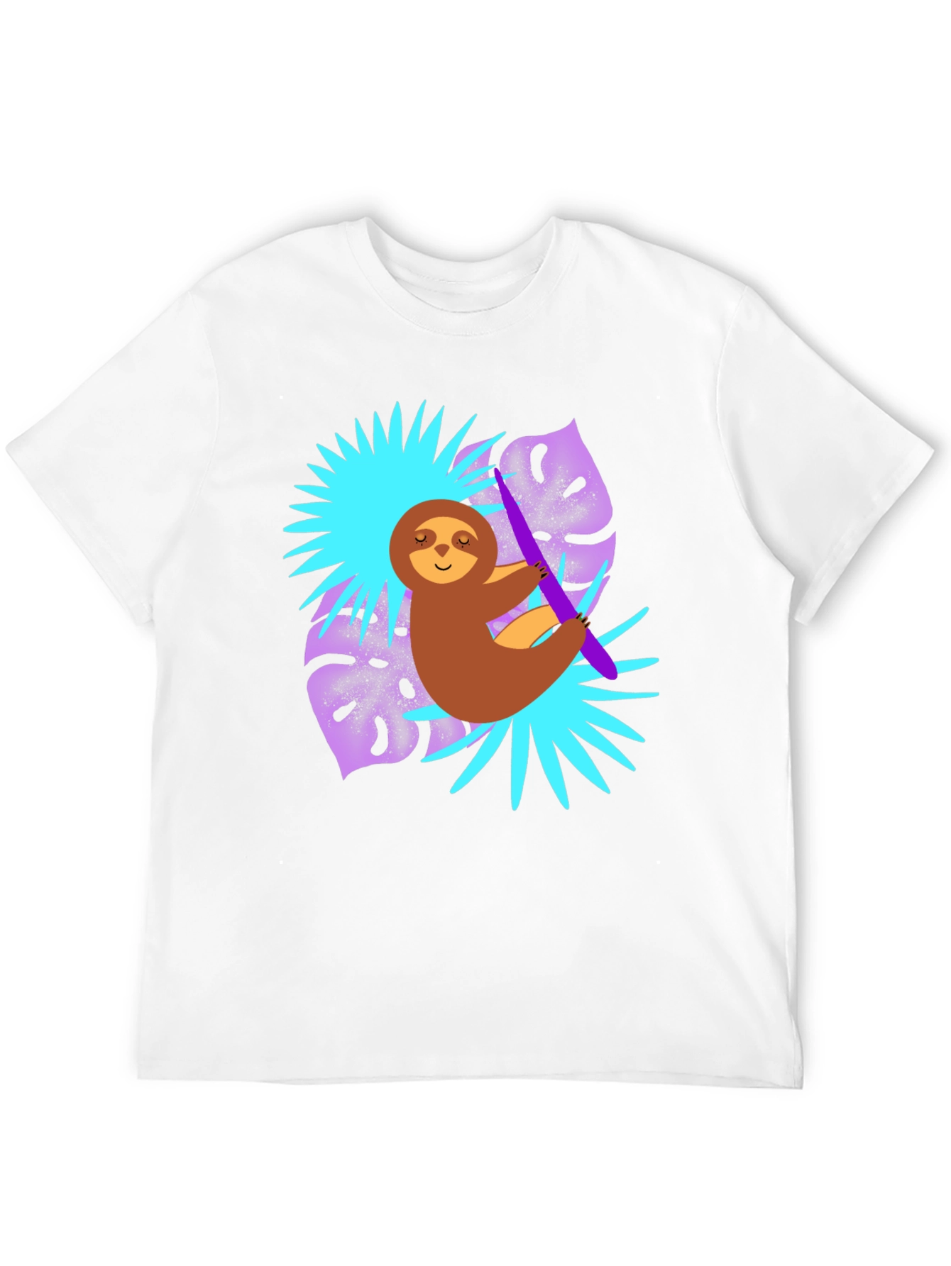 Sloth Graphic Tee - Tropical Vibe