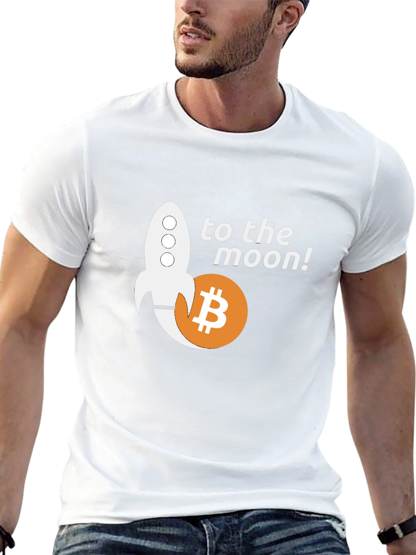 Bitcoin To The Moon T-Shirt Crypto HODL Tee