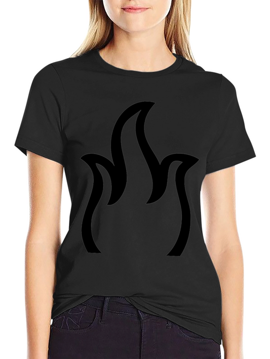 Flame Design Black T-Shirt | Casual Comfort