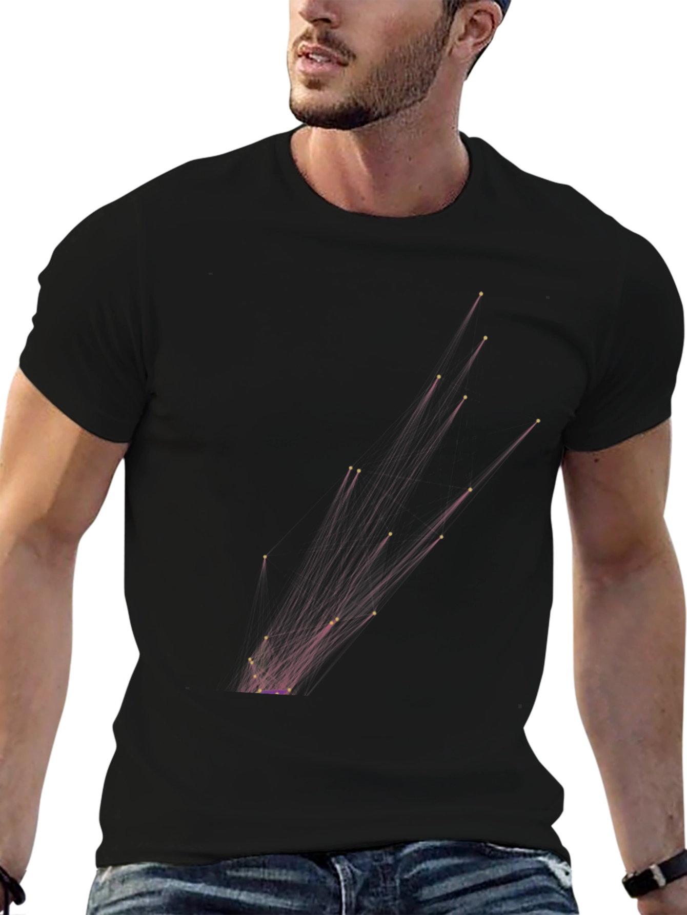 Cosmic Ray Black T-Shirt