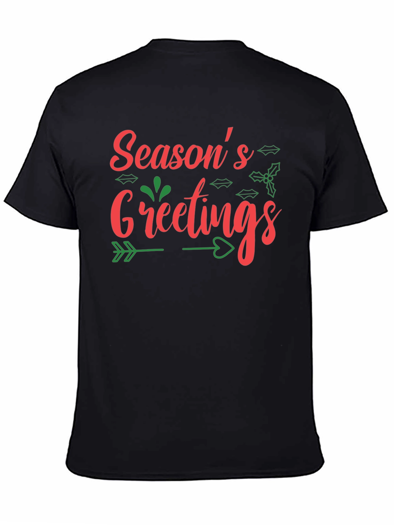 Festive Seasons Greetings Graphic Tee - Holiday Cheer