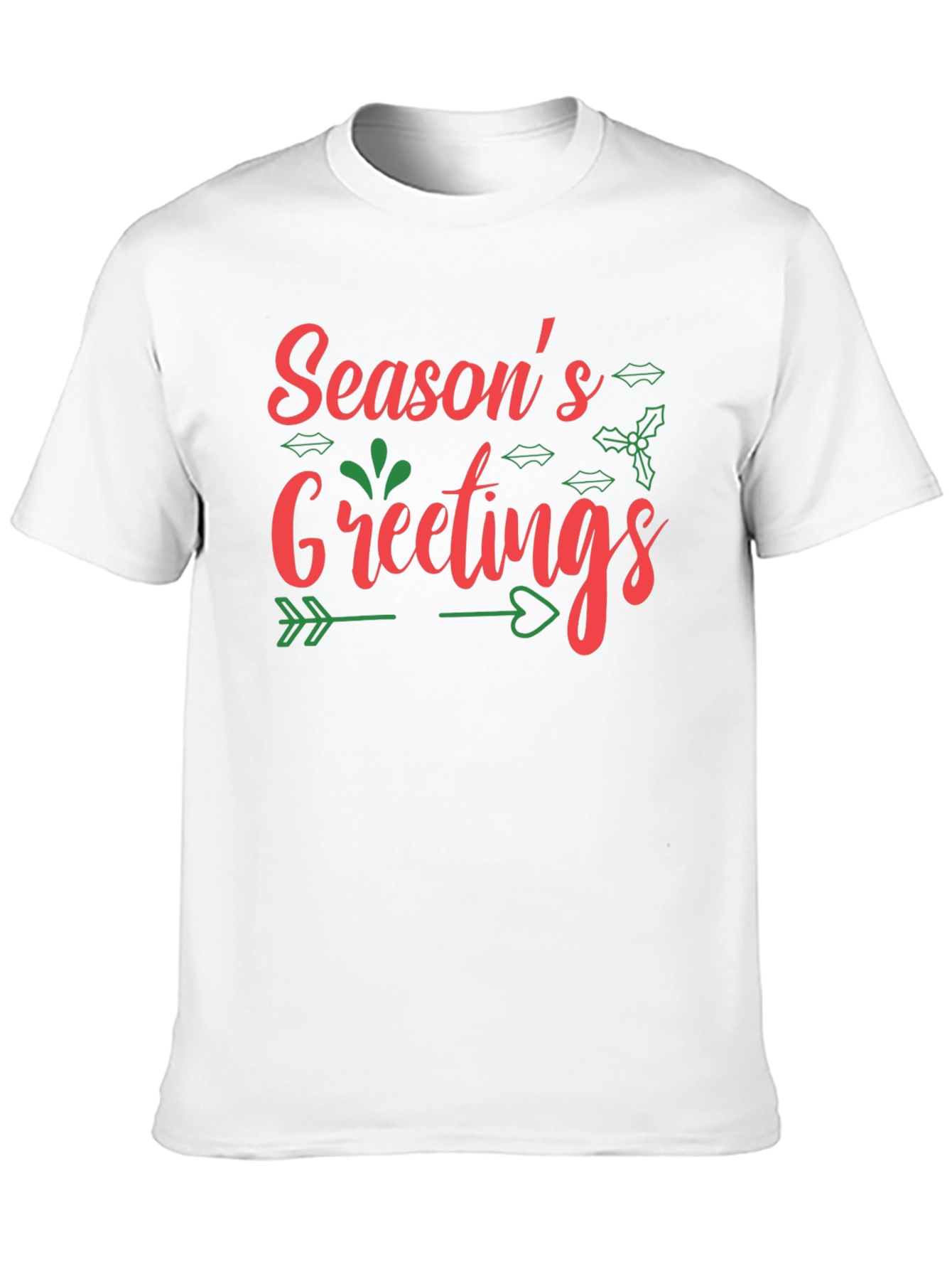 Festive Seasons Greetings Graphic Tee - Holiday Cheer